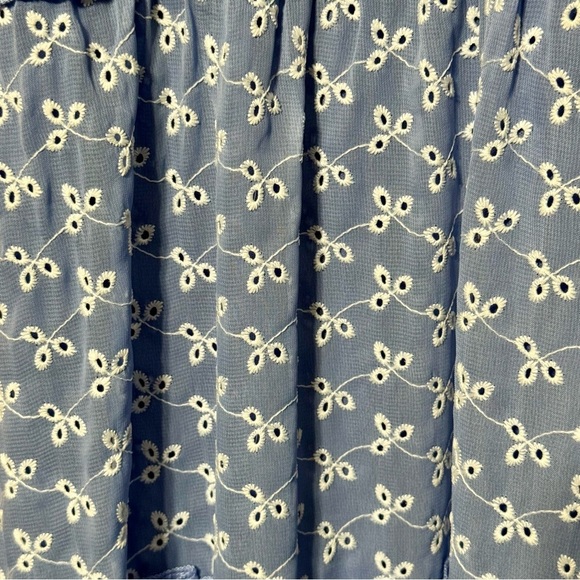 Altar’d State Everly Ruffled Embroidered Eyelet Sleeveless Mini Sundress Large - Picture 8 of 13